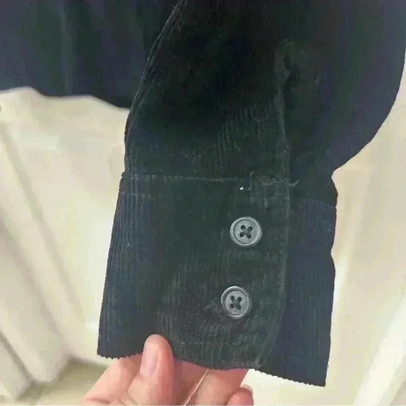 Sonoma Black Corduroy Full Zip Jacket Ladies size Small - Picture 5 of 7